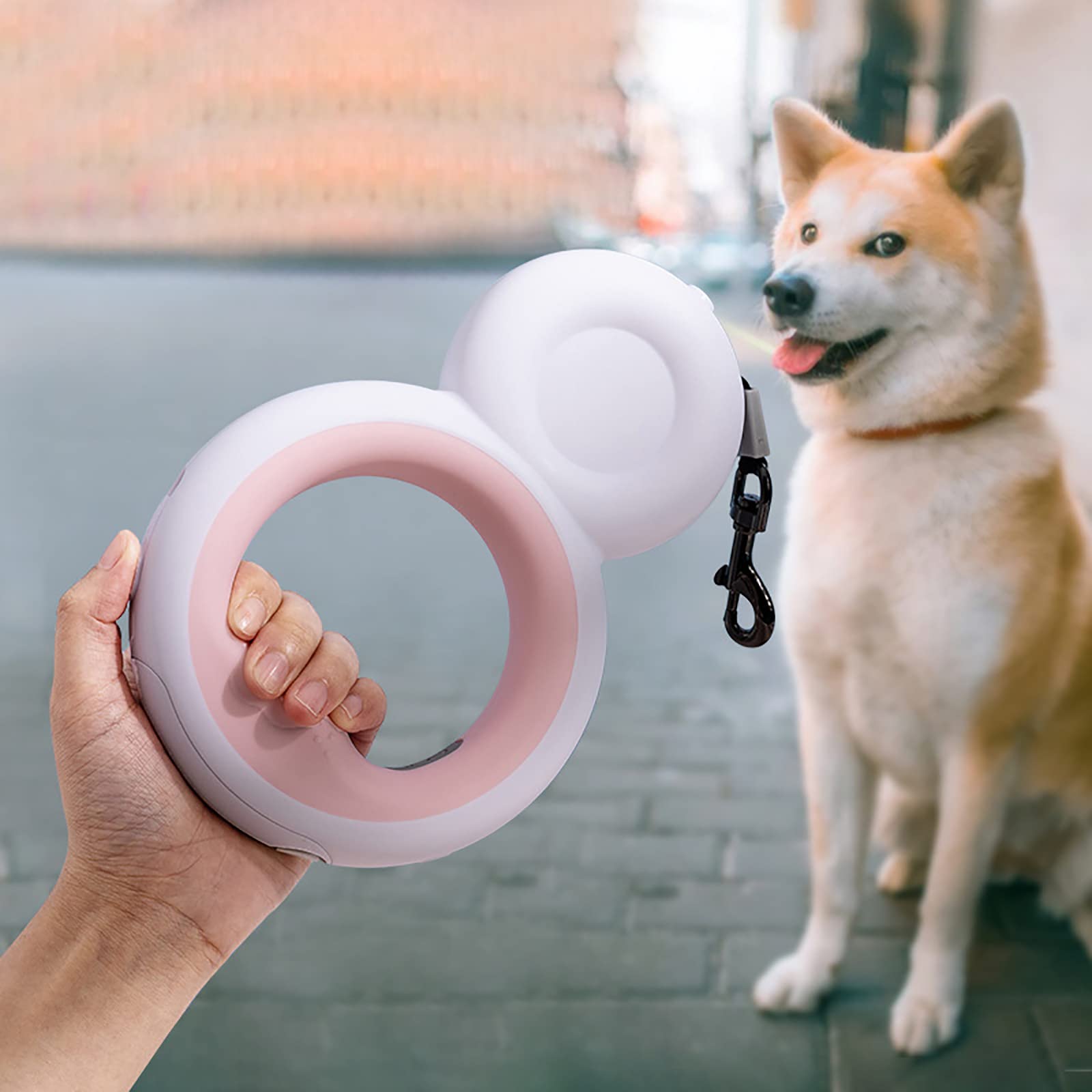 Laisse Chien avec Lampe de Poche LED pour Le Dressage et la Promenade 3 M Laisse Chien Enrouleur Laisse RéTractable Chien pour Toutes Les Tailles De Chien Moyen Gros Laisse RéGlable