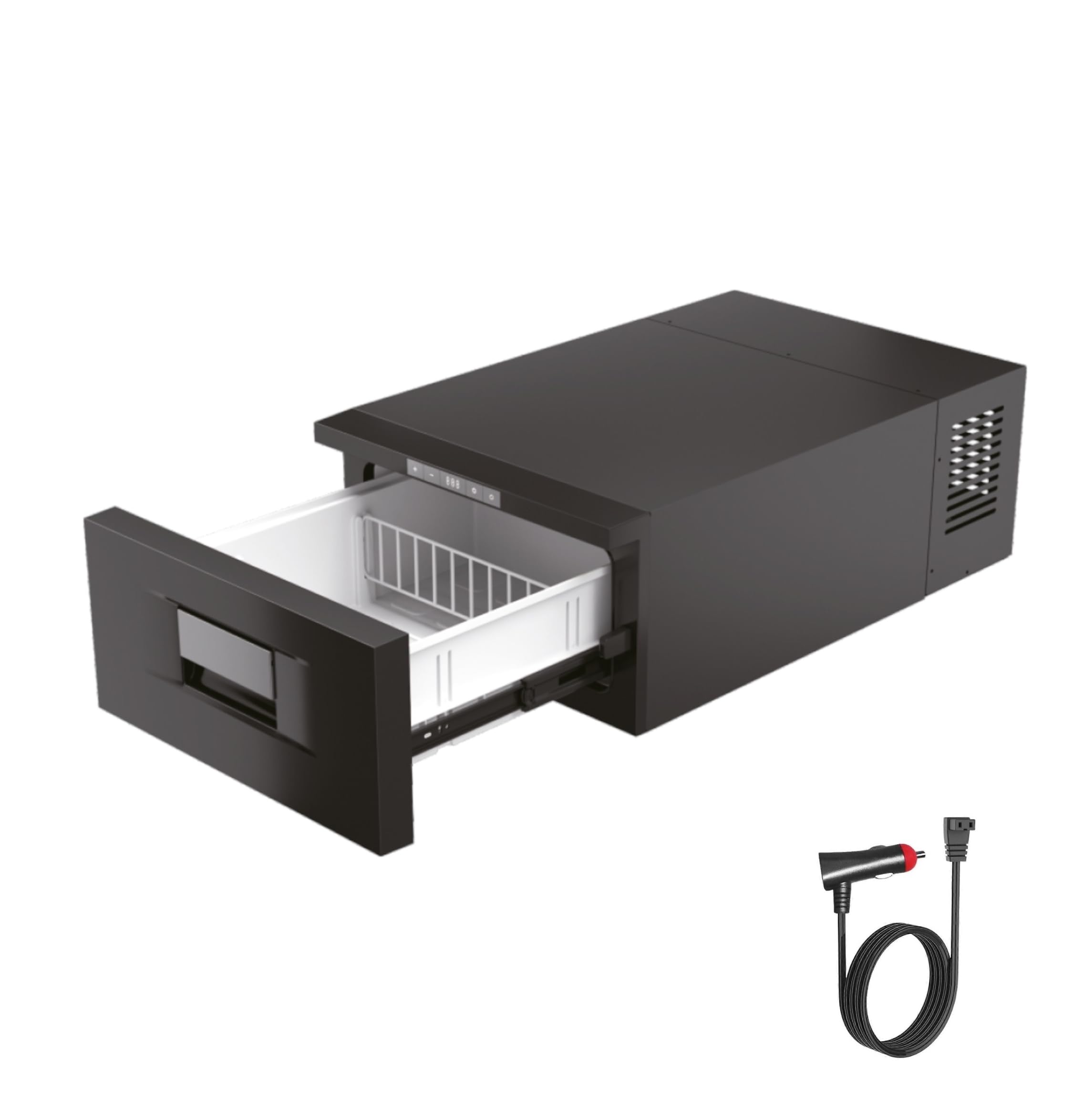 Generico Frigorifero a Cassetto Elettrico Portatile 12V/24V 110V/220V 30 Litri con Compressore Display Digitale Silenzioso e Spazioso per Borsa Frigo Auto Camper Casa