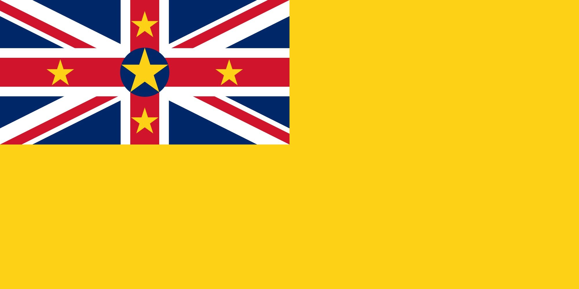 magFlags Raum-Fahne mit modernem verchromtem Fahnenständer und Marmor-Fuß | Flagge: Niue 90x150cm | Höhe: 230cm