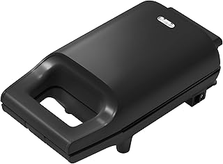 [山善] 具だくさん 耳付きで焼ける ホットサンドメーカー 一人暮らし 新生活 ブラック YSB-S420(B)