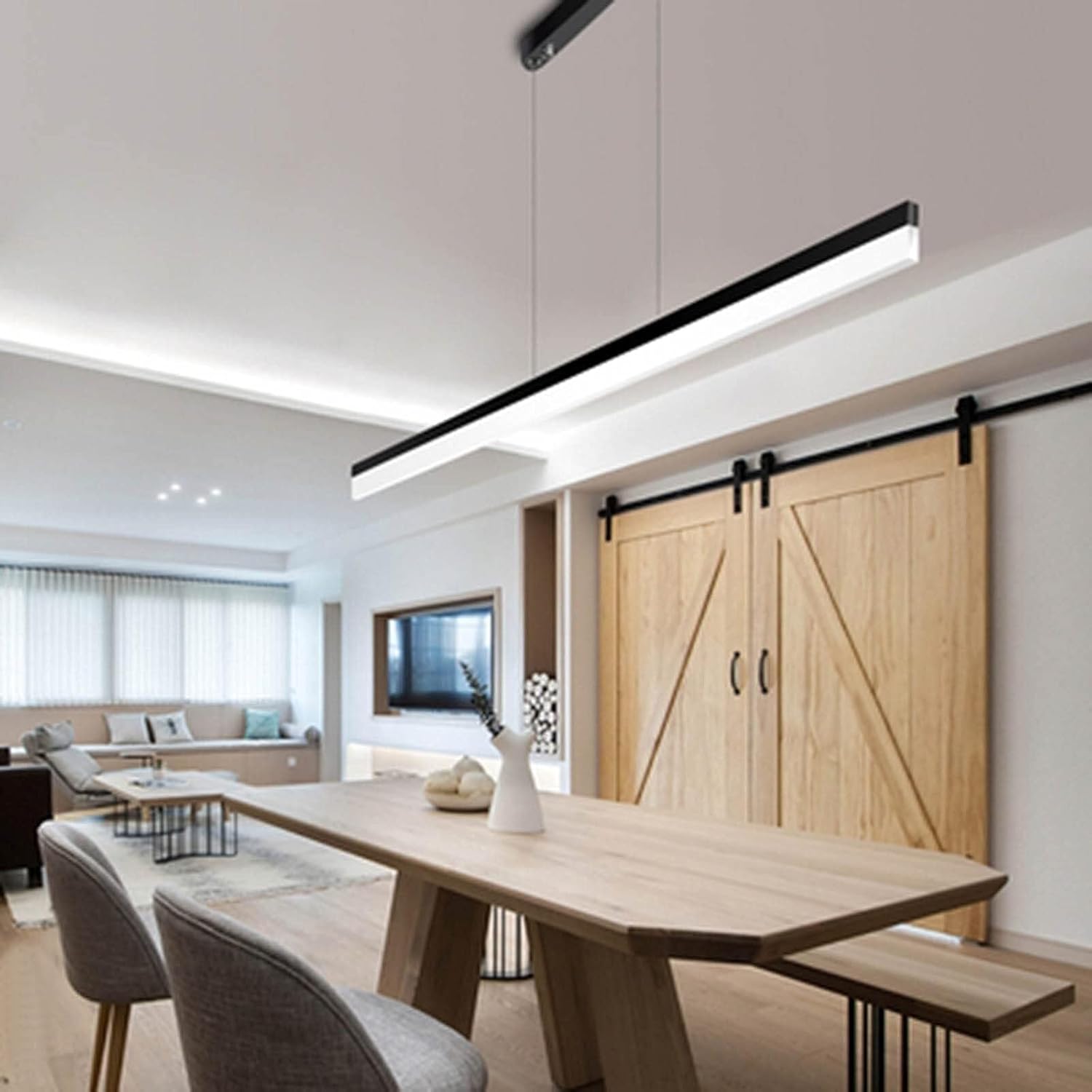 LED Pool Table Light – Billiard Lamp Ceiling Chandelier, Adjustable Height, Simple and Stylish Design for Office, Meeting Room, Living Room