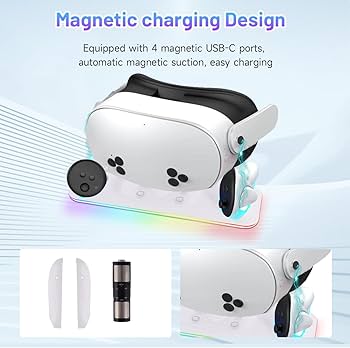 Amazon | Meta Quest 3S 対応 充電ドック 磁気 デザイン Quest