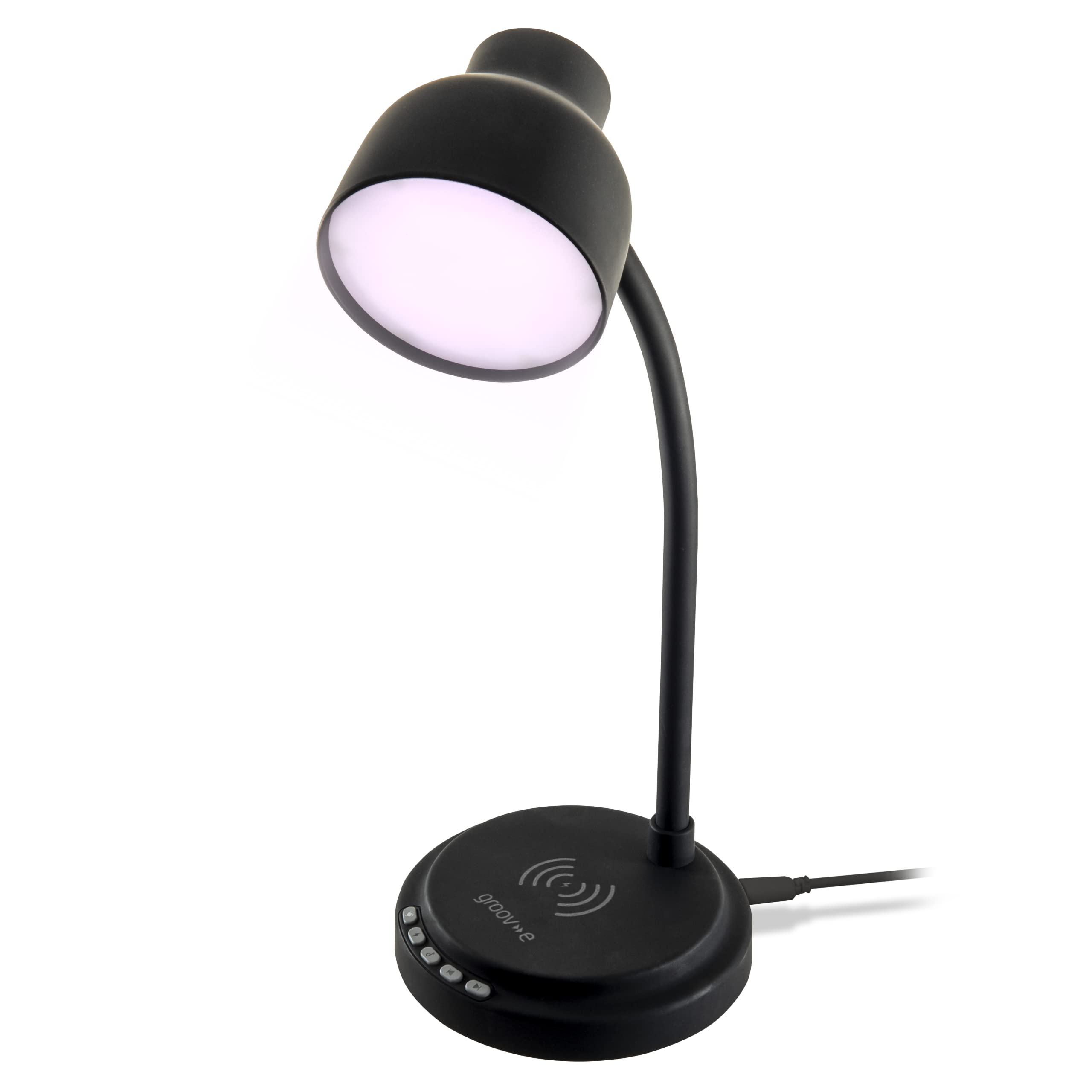 Astra L.E.D Lamp With Wireless Charging Pad Speaker - Black
