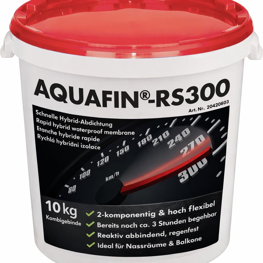 AQUAFIN-RS300 Schnelle 2K Hybrid-Abdichtung 10 kg Bauwerksabdichtung Reaktiv-Dichtungsschlämme Verbund Abdichtung Fliesen Balkon Terrasse