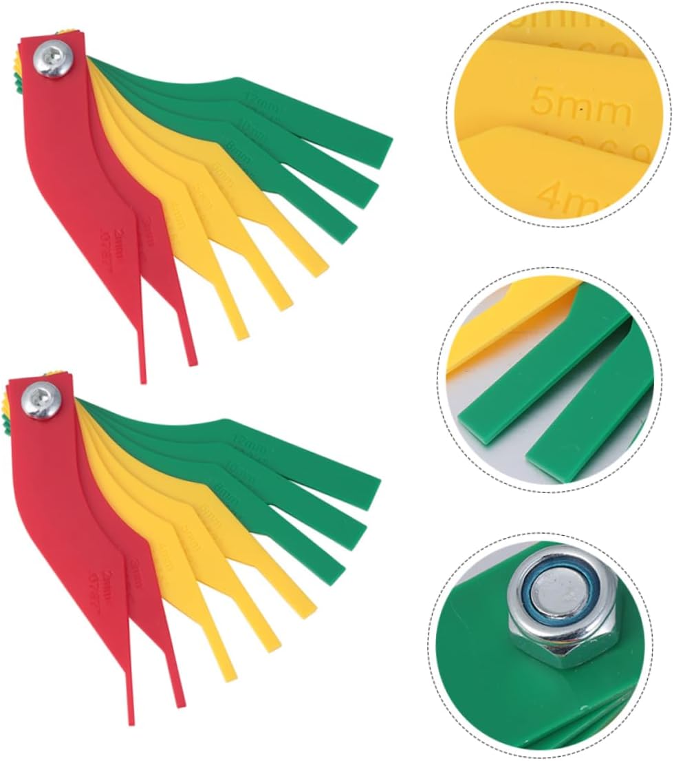 4pcs Brake Pad Thickness Measurement Gauge Tool Set Accurate Brake Lining Measuring Tool for Car Pads User-friendly Design for Quick Inspection and Compatibility Vehicle Models