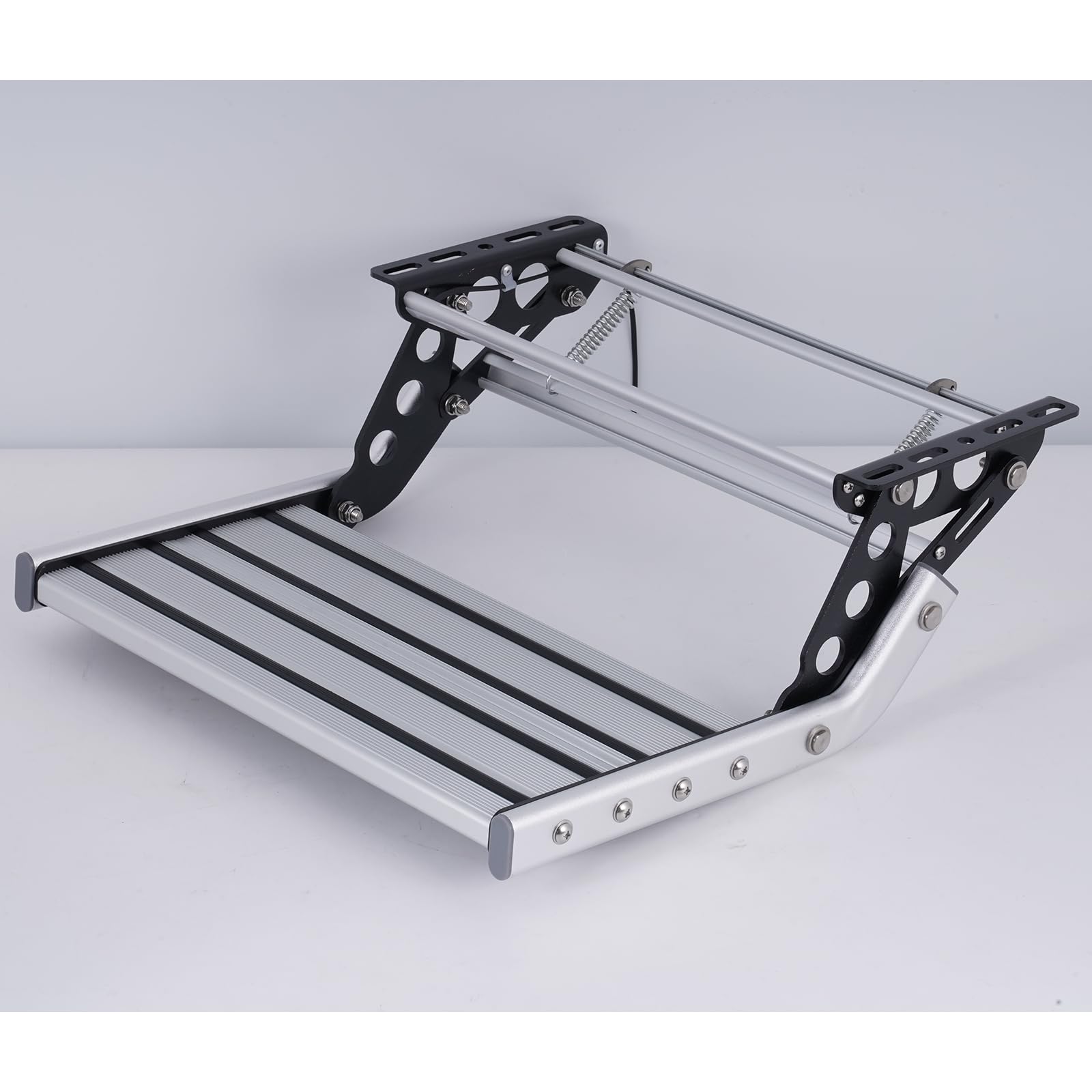 YUCHENGTECH Escalón Plegable para Autocaravana Aluminio Retráctil Antideslizante Soporta 150 kg para Caravanas, Furgonetas Camper y Remolques