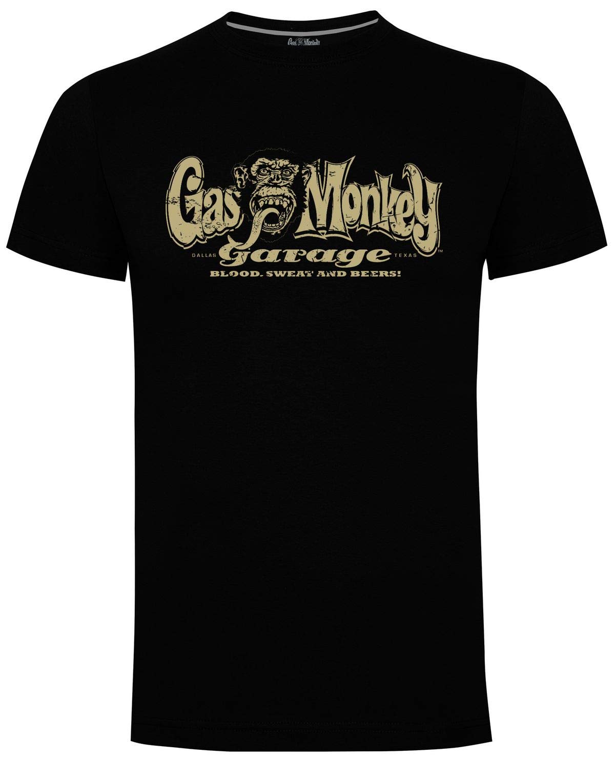Gas MonkeyGarage T-Shirt Distressed OG Logo Black-XXL