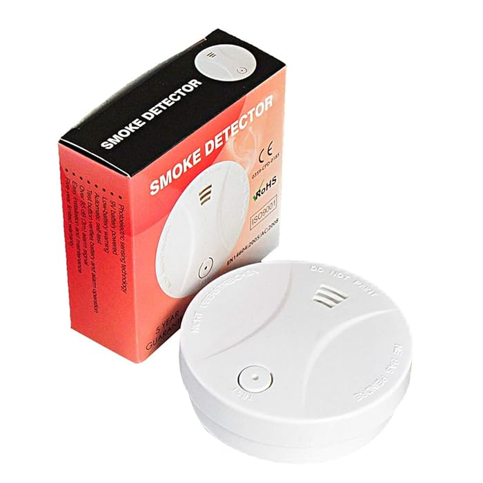 Buy DELFINO Optical Smoke Alarm CE EN14604 Certified, Battery Powered