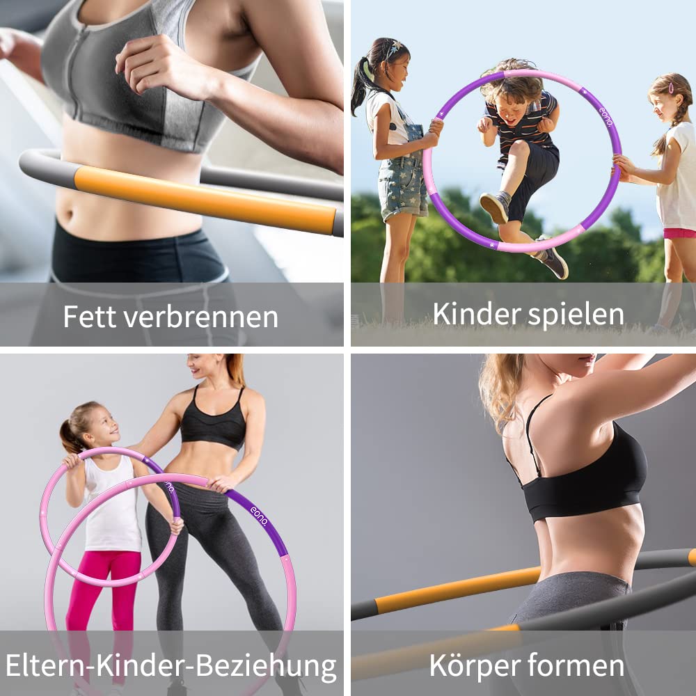Eono by Amazon - Hula Hoop-Pink Lila (7-1)