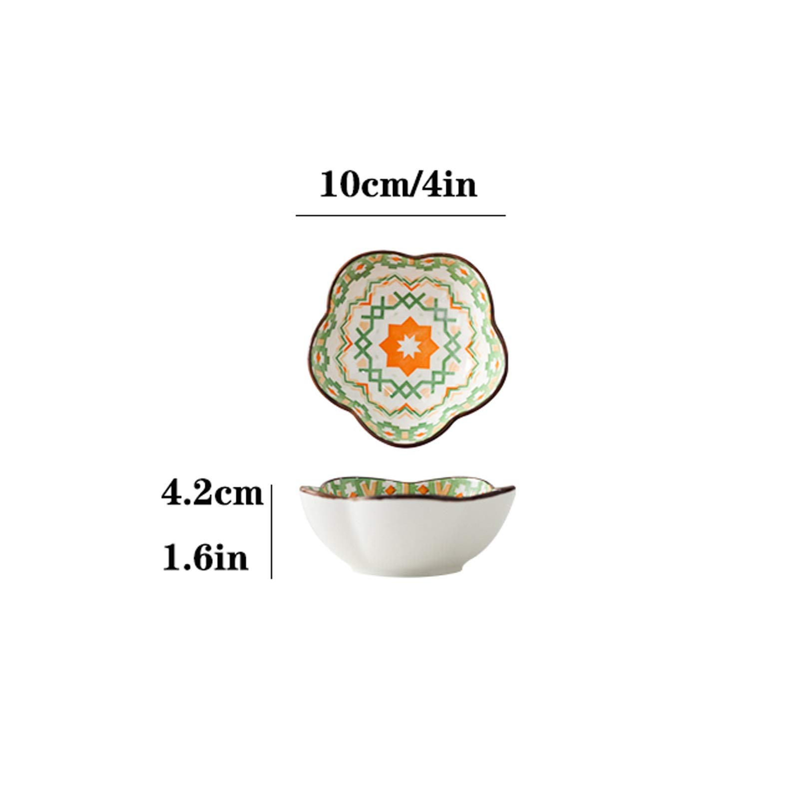 Ciotola per Salsa in Ceramica Resistente, per condire la Salsa di soia, per Salsa di Pomodoro, soia, Barbecue e Altre cene per Feste, 4 Pezzi