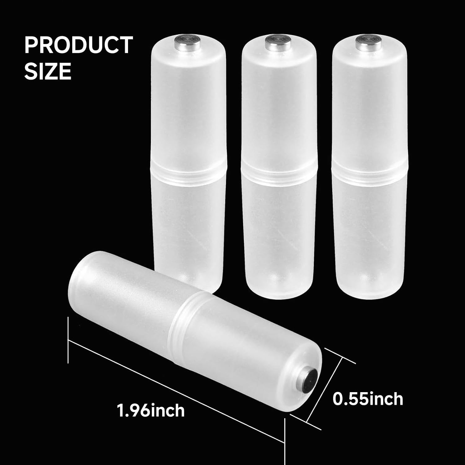 OLIREXD Transparent AAA to AA Battery Adapter Switcher, Cell Phone Battery Case Adapter Box (8 Pack)