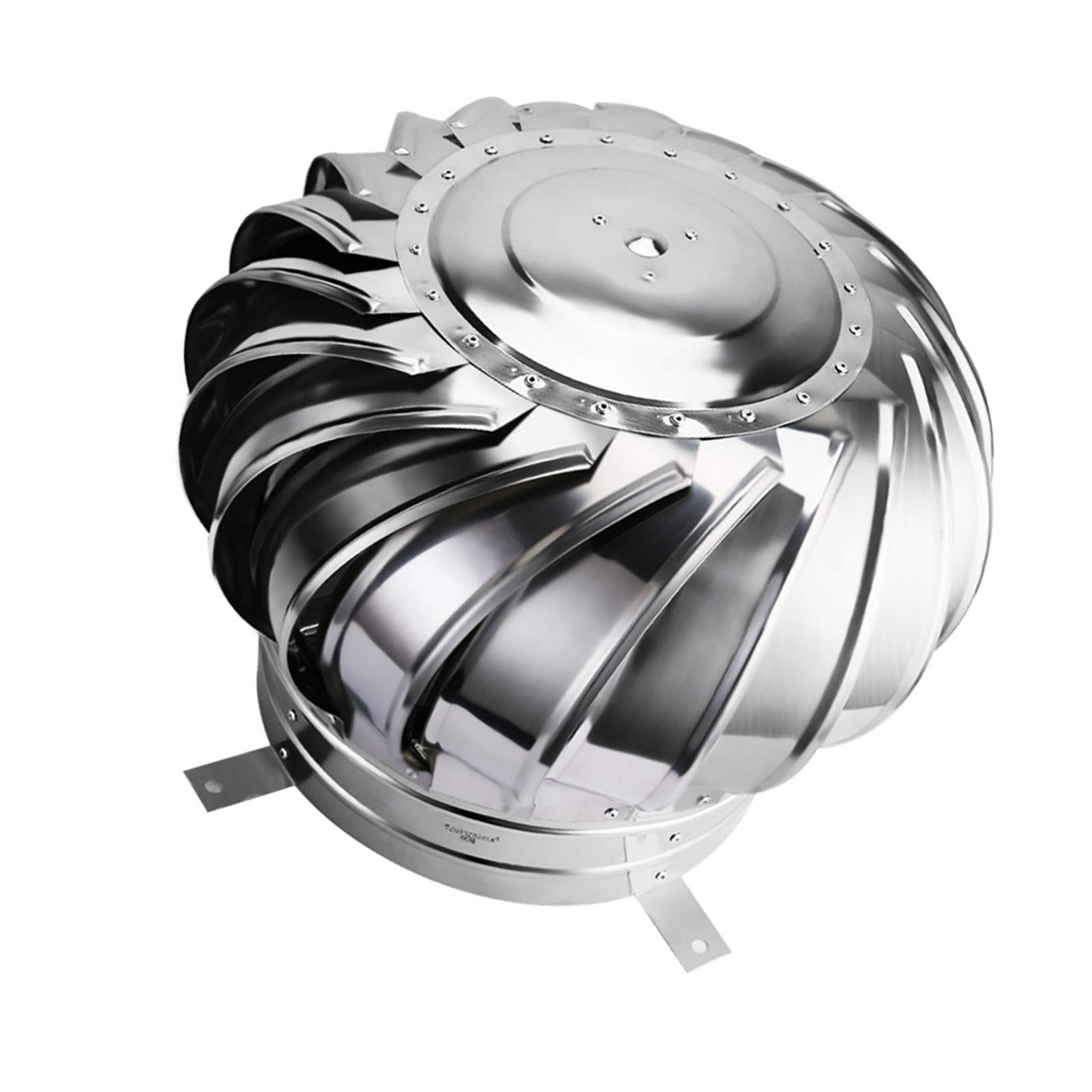 Tapa de chimenea de acero inoxidable de 300 mm con turbina giratoria ultra resistente