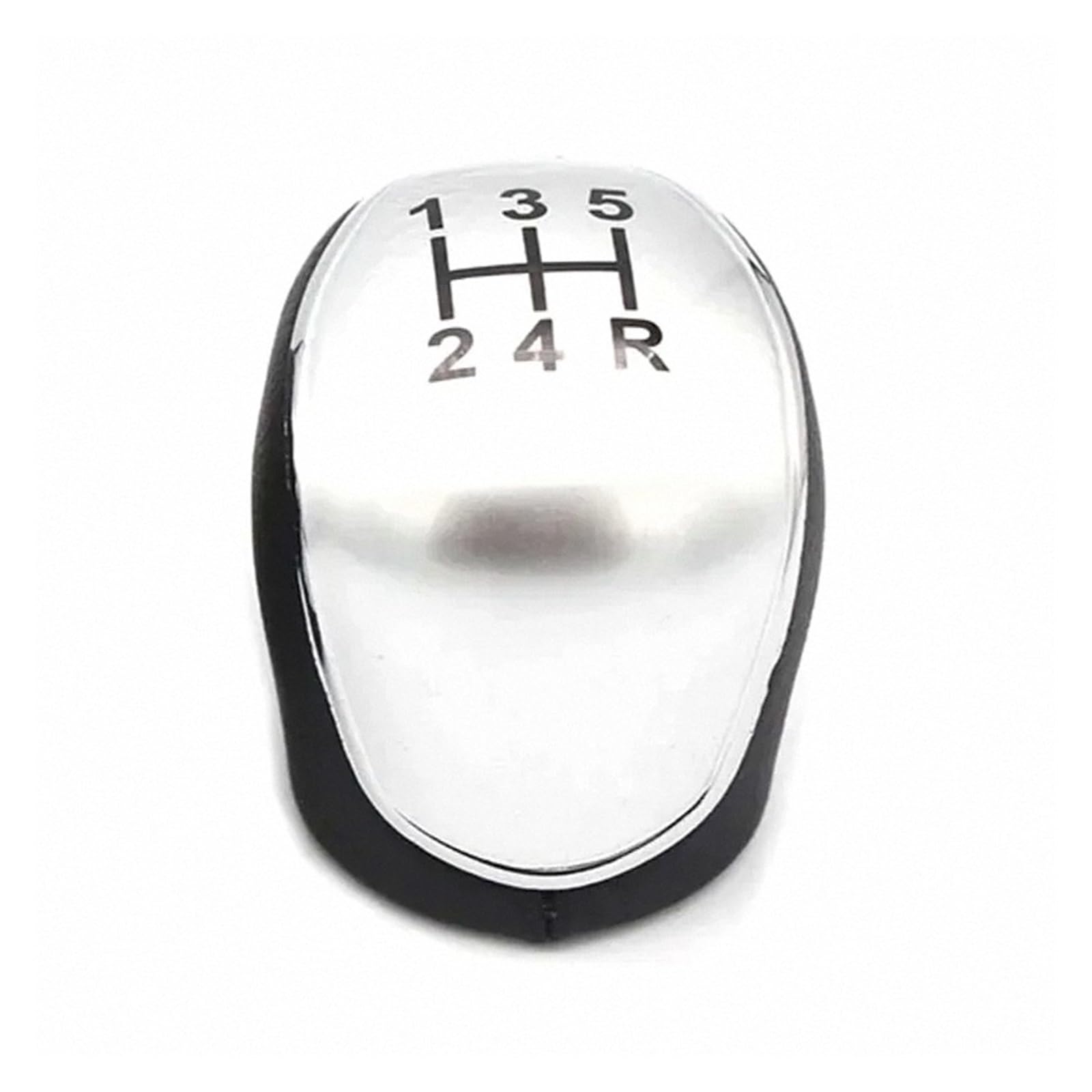 Htvtkrfgrl Silver Knob Only Gear Shifter Knob Manual Style For Mondeo Mk4 S-Max C-Max For Focus Mk2 Kuga 5-Speed Pu Leather Black/ Gear Shift Oe 1798600 1Pc