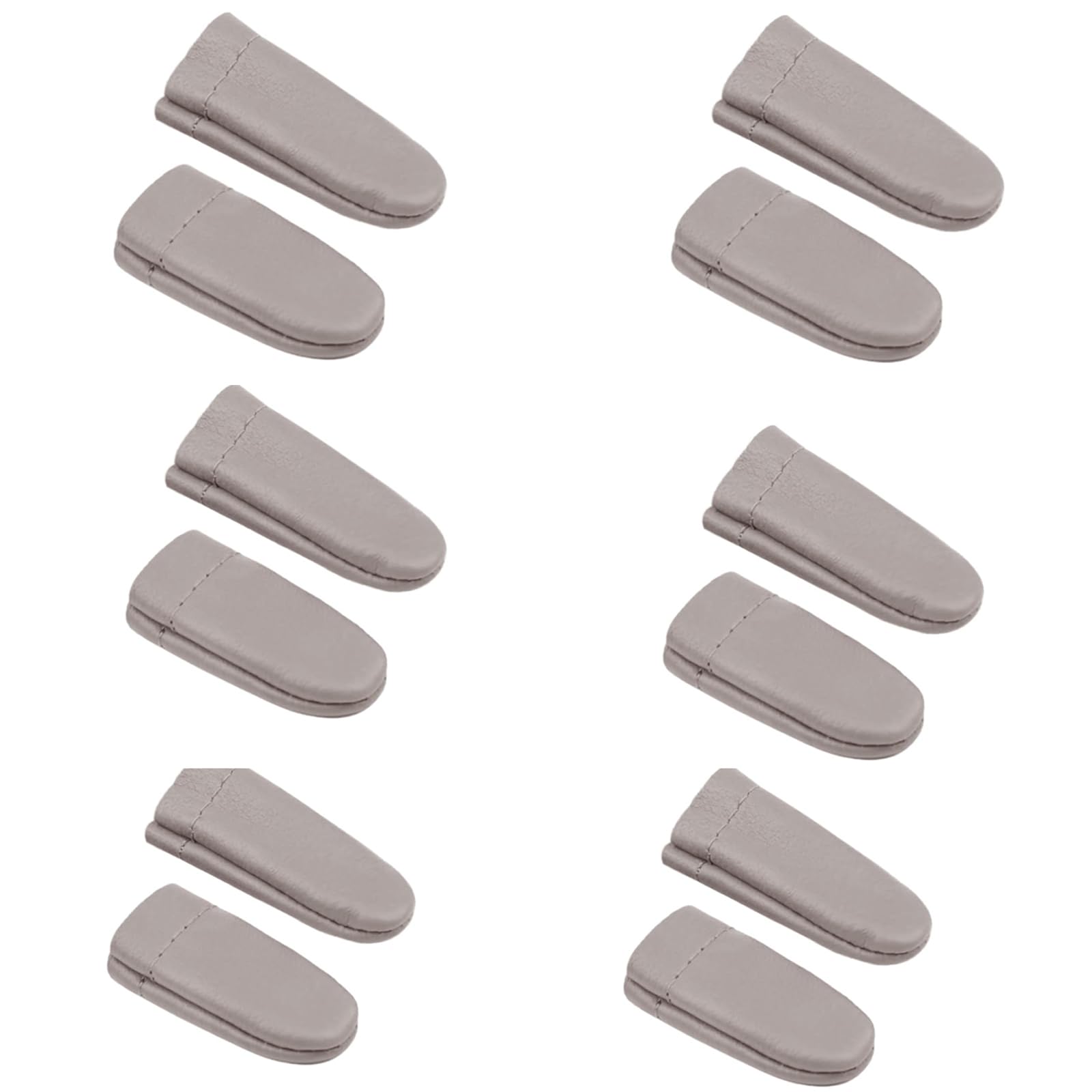 Protège-Doigts en Cuir de Vachette,6 Paires Protection des Doigts et du Pouce,Outil de Protection des Mains pour Couture et Feutrage (Couleur Aléatoire)