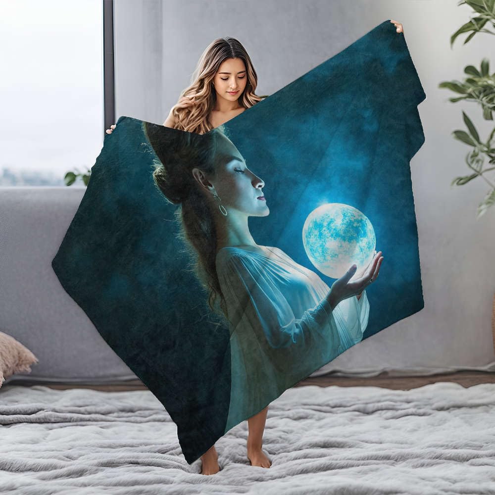 Couverture imperméable en flanelle 150x200cm motif orbe lumineux