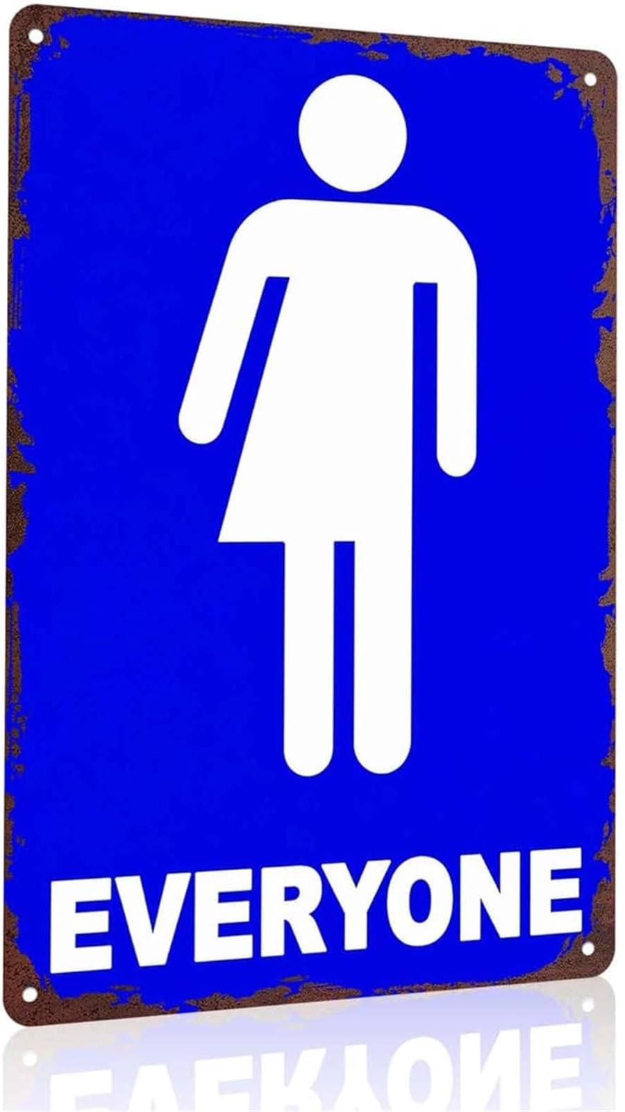 PKNVKZIDK Vintage Everyone Gender Equality Sign Humorous Tin Sign for Living Room Study Garage 8 X 12 in