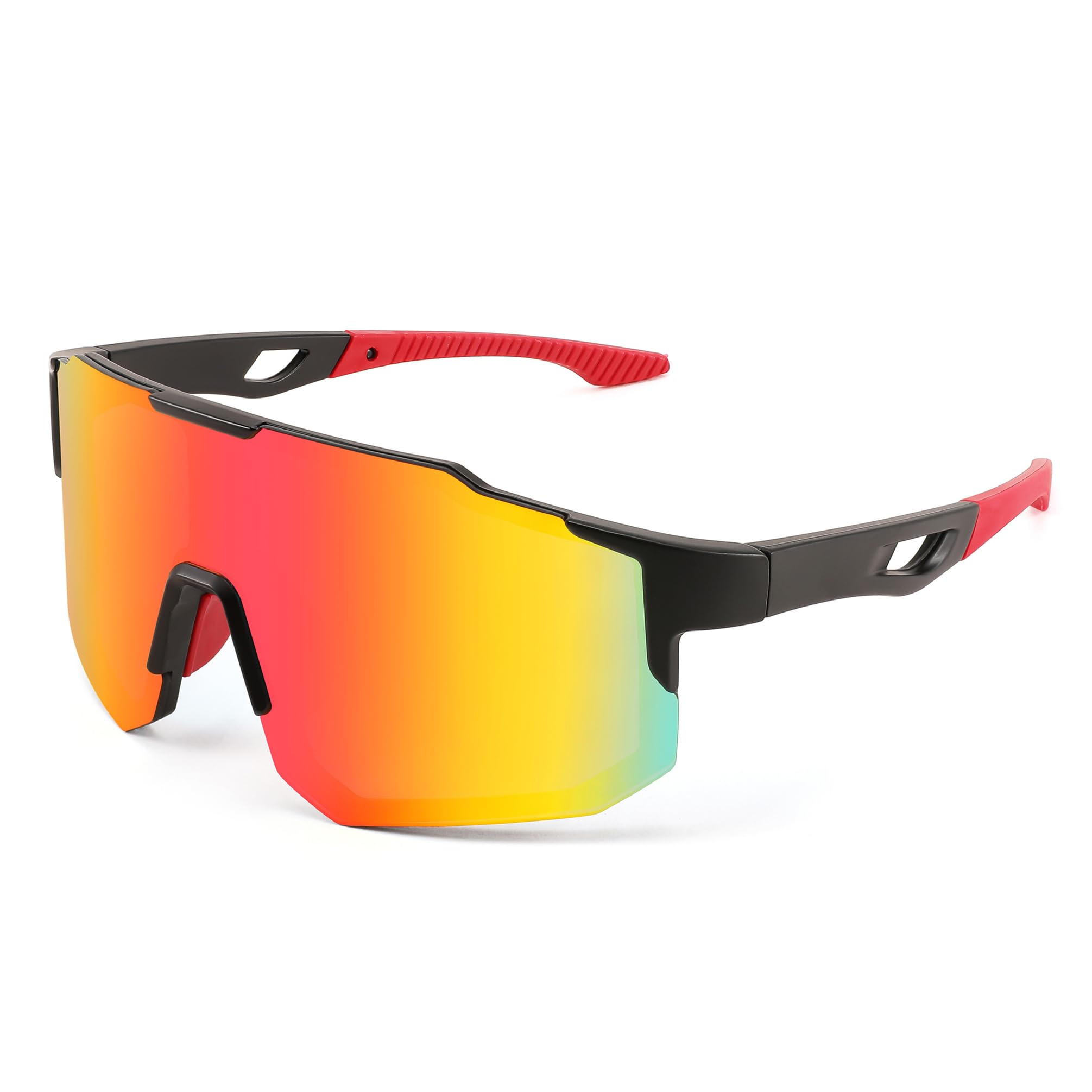 FEISEDY Sport Sonnenbrille Herren Damen Fahrradbrille Radbrille Verspiegelt Sportbrille für MTB Rennrad Radfahren Biking Laufen Enduro mit UV400 Schutz B2388