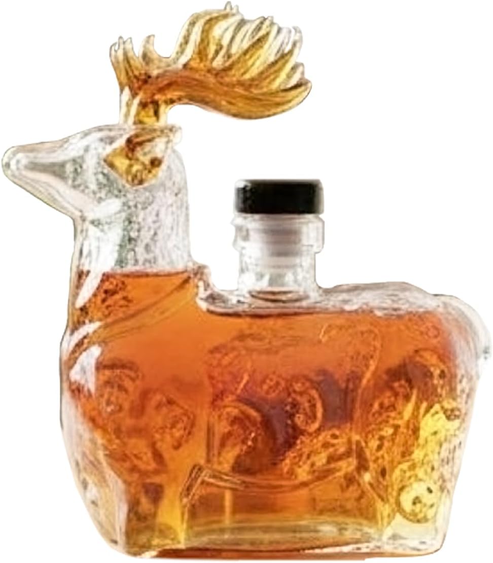 Pig Whisky Bottles Decanter - 320ML Pig Modeling Wine Bottle Sculpture - Glass Animal Decanter for Whiskey, Vodka, Scotch Lovers - Unique Gift for Holiday and Occasions (B/1PC)