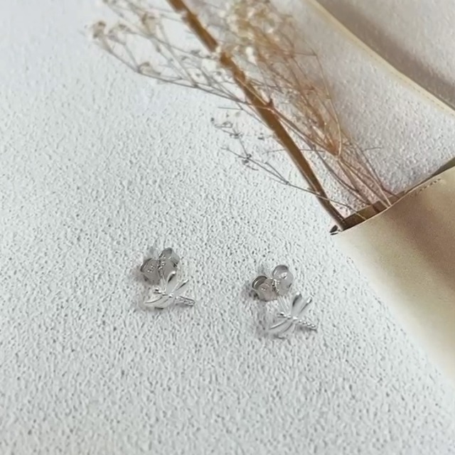 Aretes / Pendientes Libélula De Origami En Plata .925 | Meses Sin Interés
