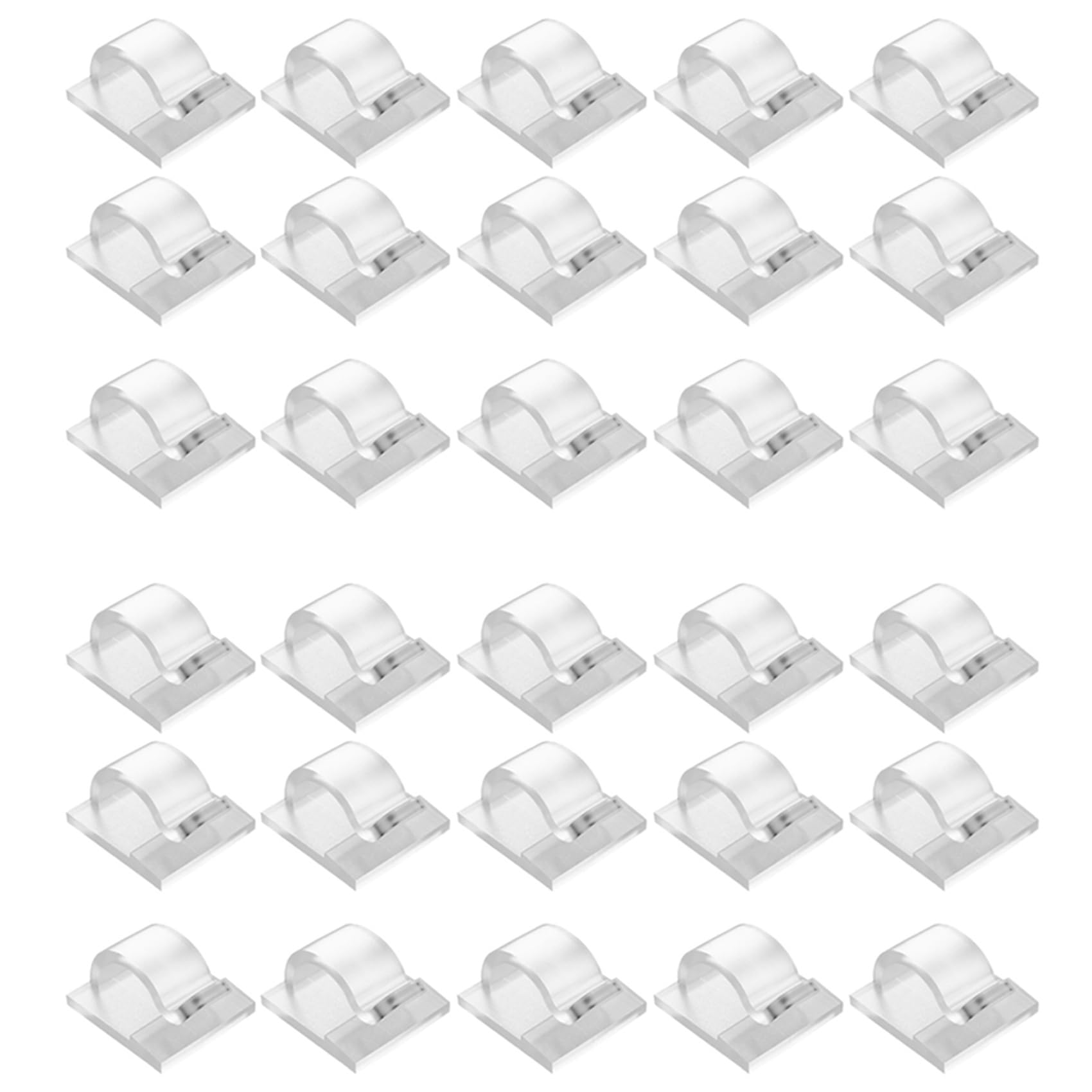 Vjsujehgy Hooks for Outdoor String Lights Clips 30 Pack Clips Clear Light Hook with 30 Waterproof Adhesive Backing