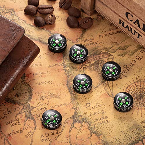 200 Pieces Button Compass Mini Black Survival Compass Oil Filled Compass For Camping Hiking Boating Touring #TOP4