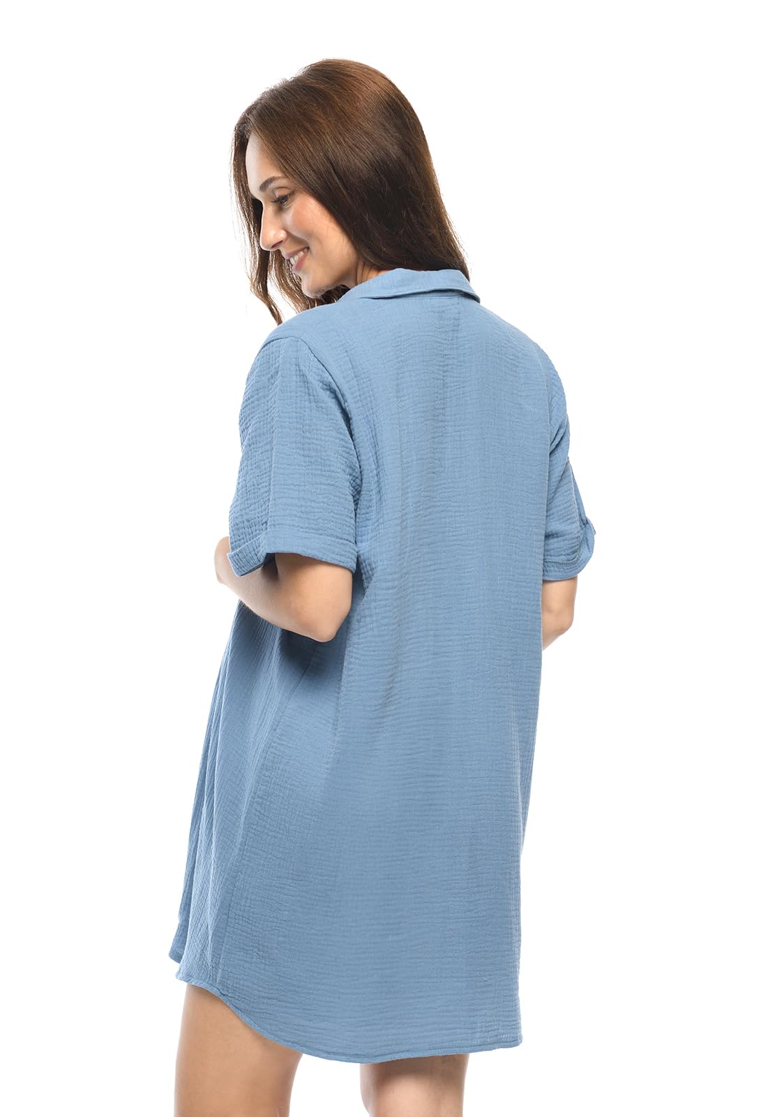 MijaCulture 2 in1 Muslin Stillnachthemd und Umstandsnachthemd M023 Hazel