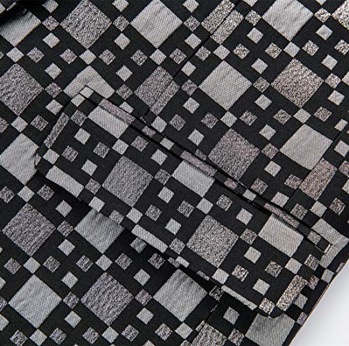 MOGU Mens Blazer Plaid Print Slim Fit Casual Sport Caots Jacket for Daily Prom Party3