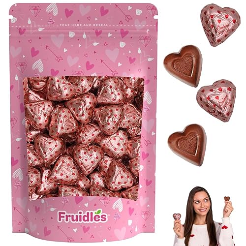 Corazones de chocolate con leche de San Valentín corazones cremosos de chocolate con leche golosinas navideñas láminas envueltas individualmente