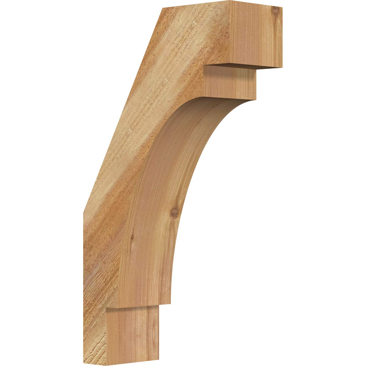 Ekena Millwork BRC04X10X18MRC00RWR 4"W x 10"D x 18"H Merced Rough Sawn Knee Brace, Western Red Cedar