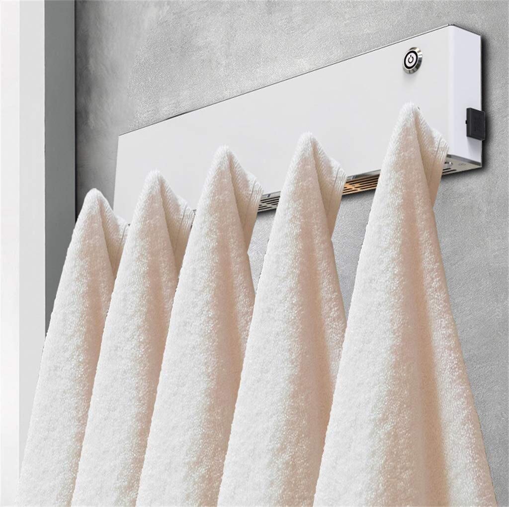 Scaldasalviette Elettrico Nero Scaldasalviette Elettrico Bagno Asciugatura Intelligente Sterilizzazione A Prova di umidità Deumidificazione Disinfezione Scaldasalviette A Parete (Bianco)