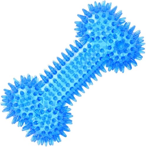 JQCUJQA Juguete masticable de hueso chirriante para masticadores agresivos, juguete de hueso de goma duradero para perros, limpieza de dientes y