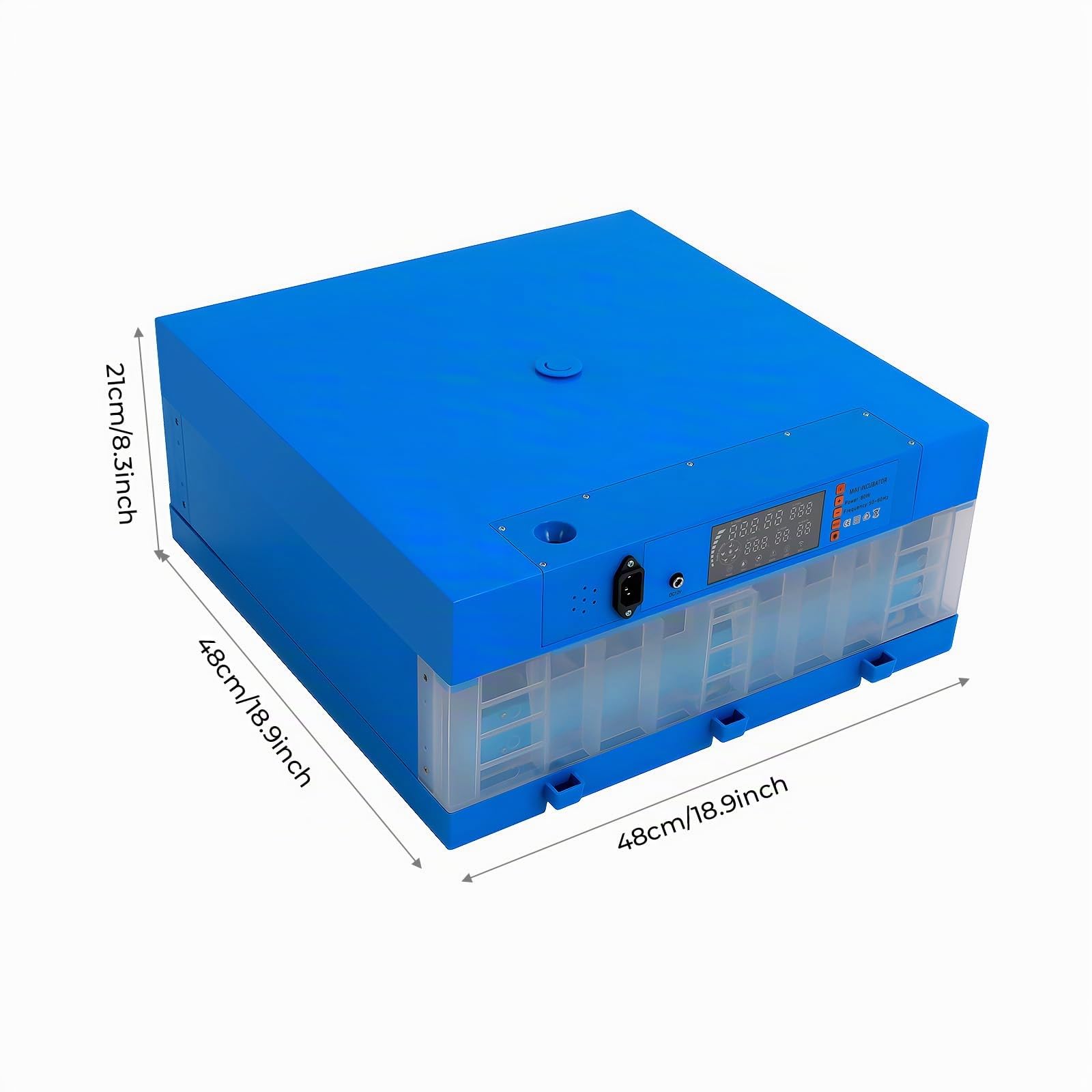 Incubatrice completamente automatica, incubatrice per uova di gallina, quaglia, incubatore per 64 uova con rotazione automatica delle uova, design a temperatura costante, temperatura e umidità