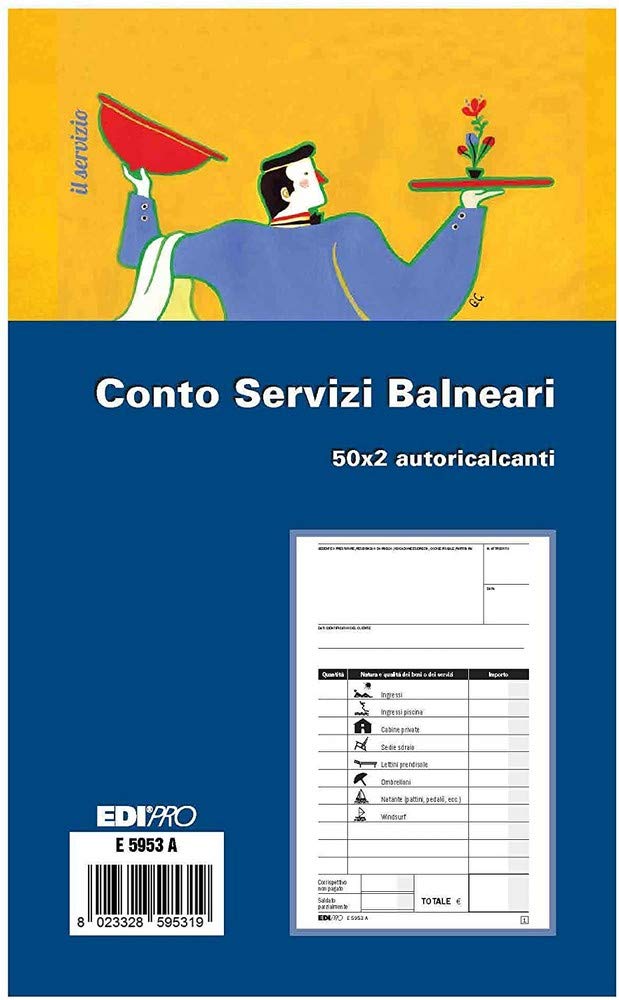 Edipro E5953A Bathing Services Account Block 50 x 2 Self-alcante F.to 29.7 x 22