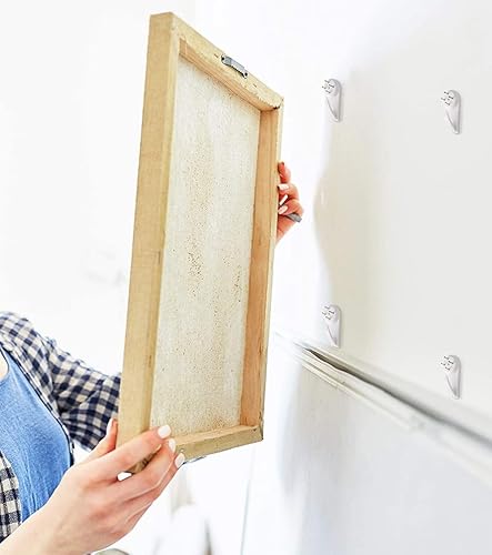 Miniatura 4 de AKOAK 20 ganchos de plástico invisibles de 2 pulgadas con rodamientos de hasta 25 libras para herrajes, sujetadores y ganchos para montaje en pared,