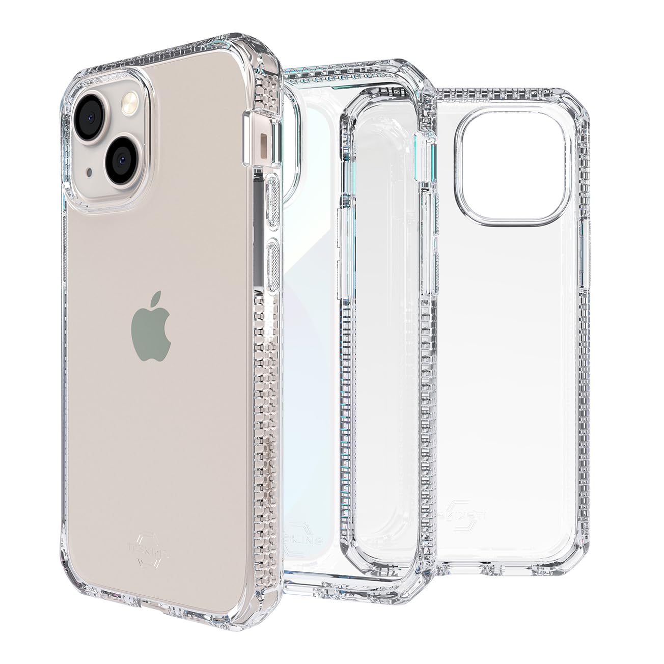 ITSKINSSpectrum // Clear Protective Phone Case Compatible with iPhone 13, Slim Hybrid Case, Anti-Yellowing, and Heavy Duty Shockproof Cover, Military Phone Case - Transparent