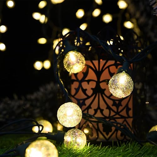 Miniatura 5 de Lycklig Luces de Cadena con Globos, 70 Luces LED de Bolas Mixtas Enchufables con Certificación UL, Luces de Árbol de Navidad de 19 Pies, Luces de