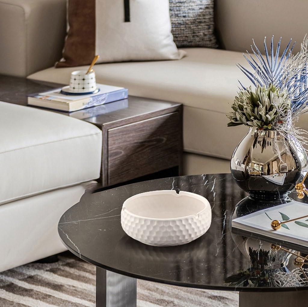 Ashtray Ashtray Creative Home Office Tea Table Living Room Retro Trend Large Ceramic Ashtray Ashtrays For Smokers Indoor(A S)