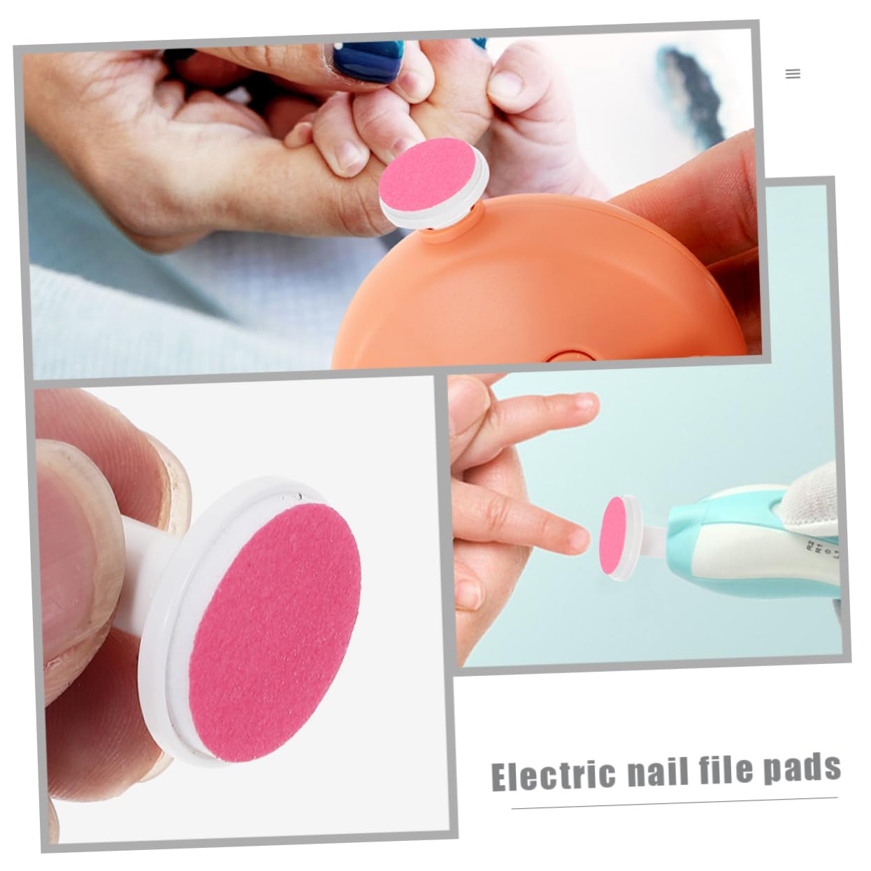 VALICLUD Electric Nail File Pad for Pcs Nail Grinding Heads Easy to Install for Toddlers