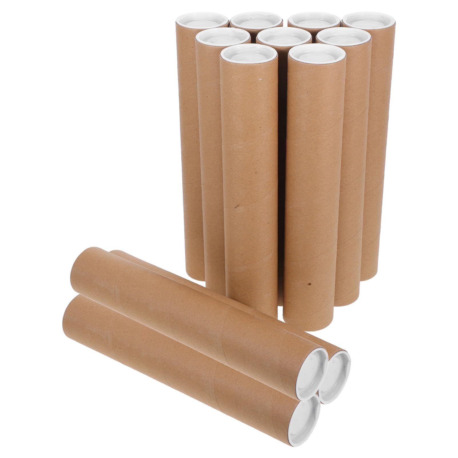 SEWACC Tubos de Cartón Kraft con Tapa y Superficie para Escribir
