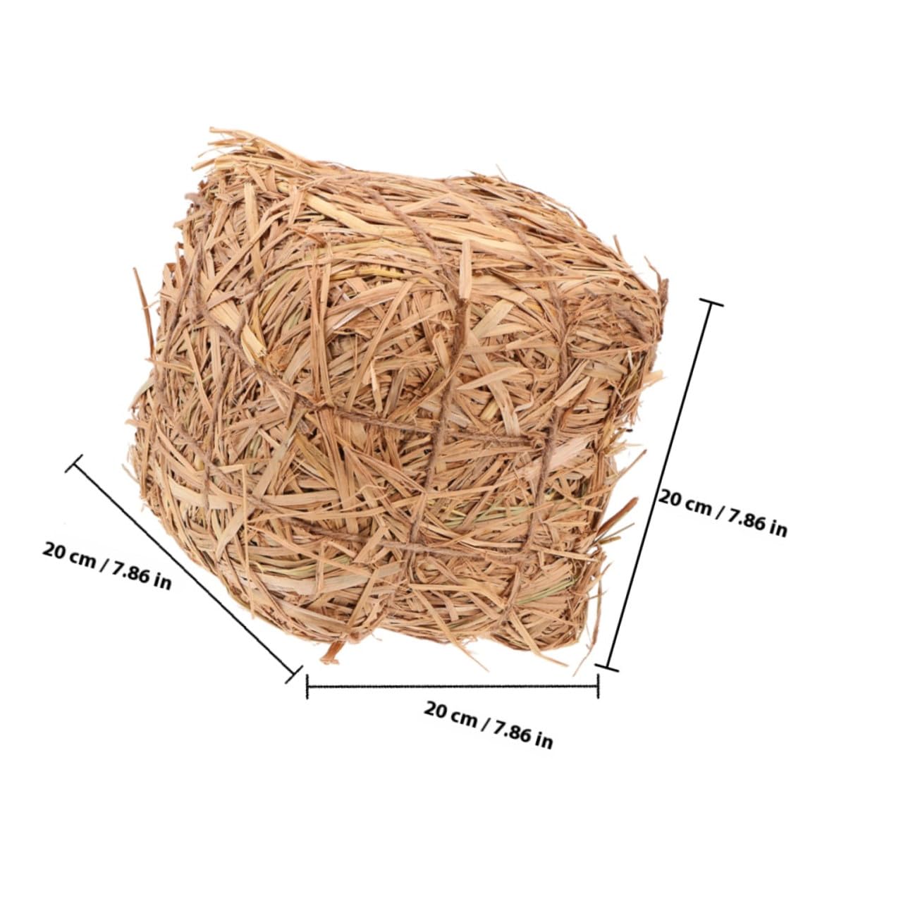 Meule de Foin Décorative Artificielle 20x20x20 Cm en Paille Simulée, Accessoire de Décoration Extérieure pour Jardin, Mariage et Scène Photo, Ornement Rustique DIY pour Table