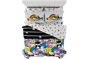 Franco Collectibles Hello Kitty & Friends Bedding 7 Piece Super Soft Comforter...