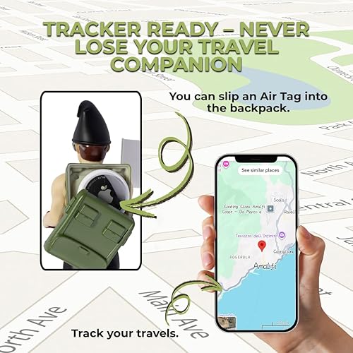 Miniatura 4 de Compañero de aventura de viaje masculino adulto - Gnomo de viaje para exploradores de todas las edades