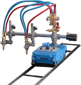 TECHTONGDA CG1-100C Double Track Torch Burner Automatic Straight Line Track Torch Kit Portable Metal Gas Cutting Machine Blowtorch AC110V 60Hz