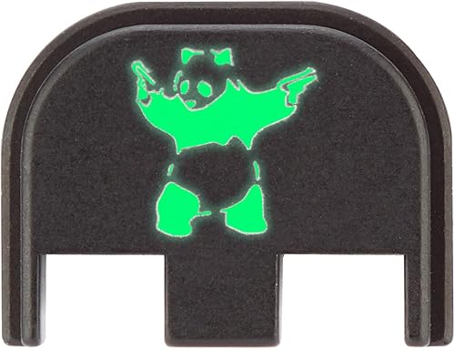 NDZ Performance Placa de cubierta deslizante trasera para Glock Gen 1-5 17 19 19X 20 21 22 23 26 27 34 45 y 47 con grabado láser profundo que brilla