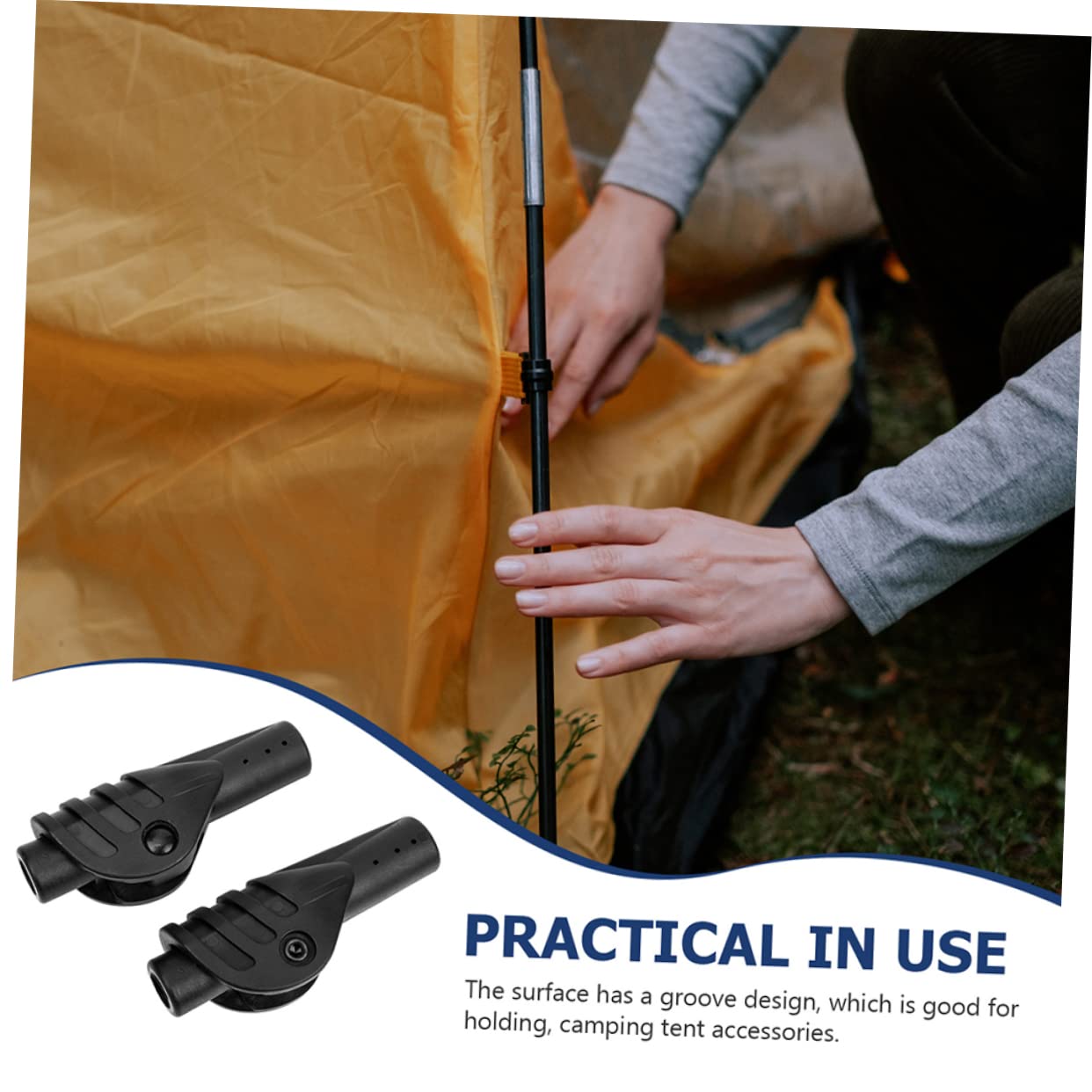 BESPORTBLE Composants De La Tente Extérieur Tentes Connecteur SMA Perçable De Plein Air Joint De Tige De Support De Tente Connecteurs De Joint De Tente Fibre De Carbone Black