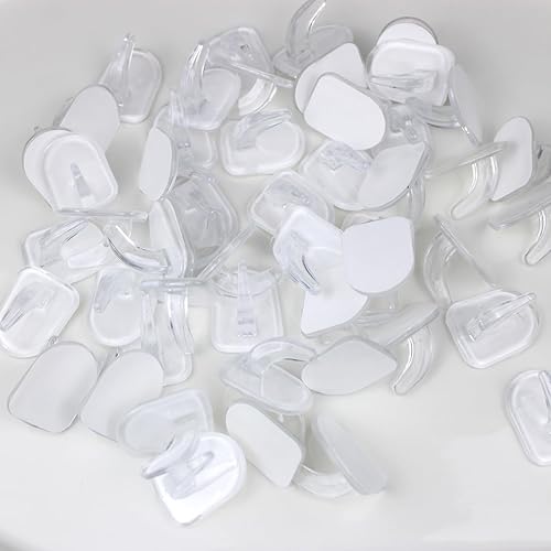 Miniatura 6 de 50 ganchos adhesivos de plástico transparente sin rastro, sin daños, transparentes, reutilizables, sin costuras, ganchos adhesivos con adhesivo que