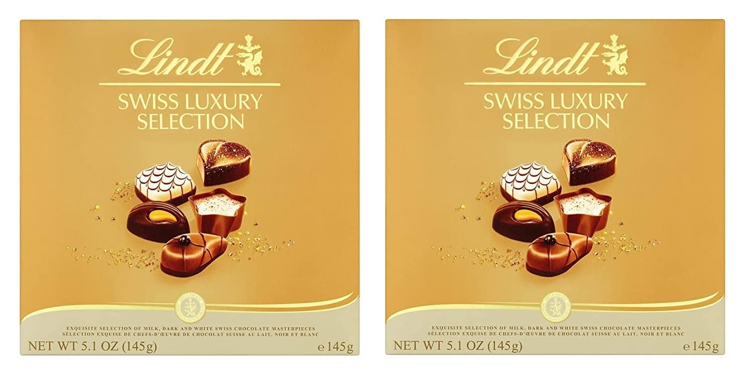 Lindt Swiss Luxury Selection Assorted Chocolates Box (Pack of 2) 145g