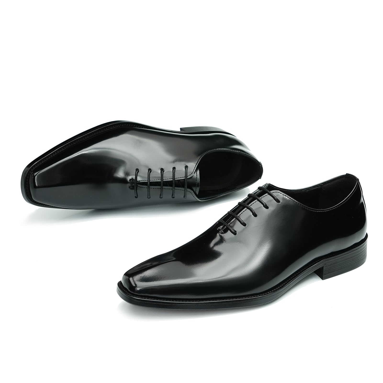Oxfords Brogue Formales Negocios para Hombres Zapatos de Vestir Oficina en Cuero Zapatos Bajos con Cordones Ciudad Vestido