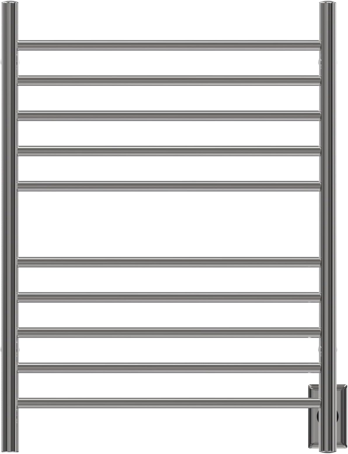 Amba RWH-SP Radiant Hardwired + Plug-in Combo Straight 10 Bar Towel Warmer in Polished
