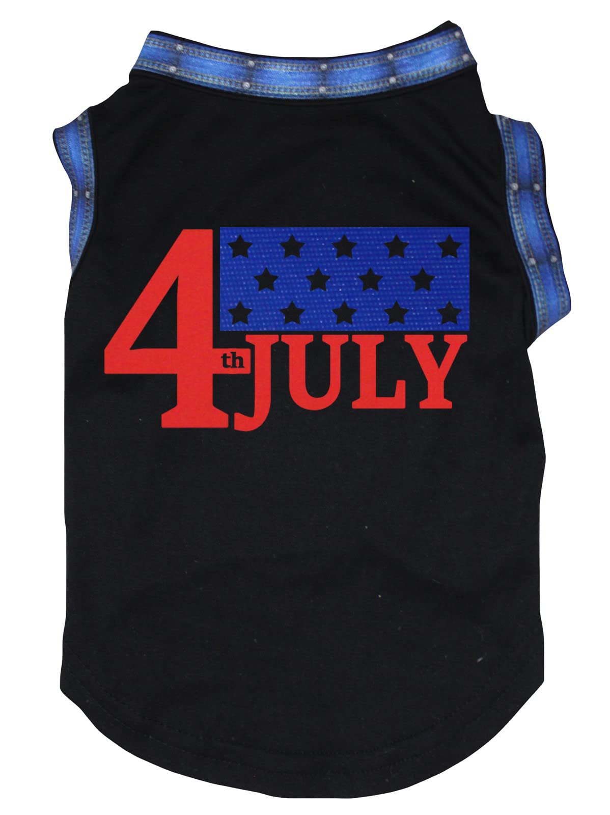 Chemise pour chien 4th July style denim noir taille M idéal pour les barbecues